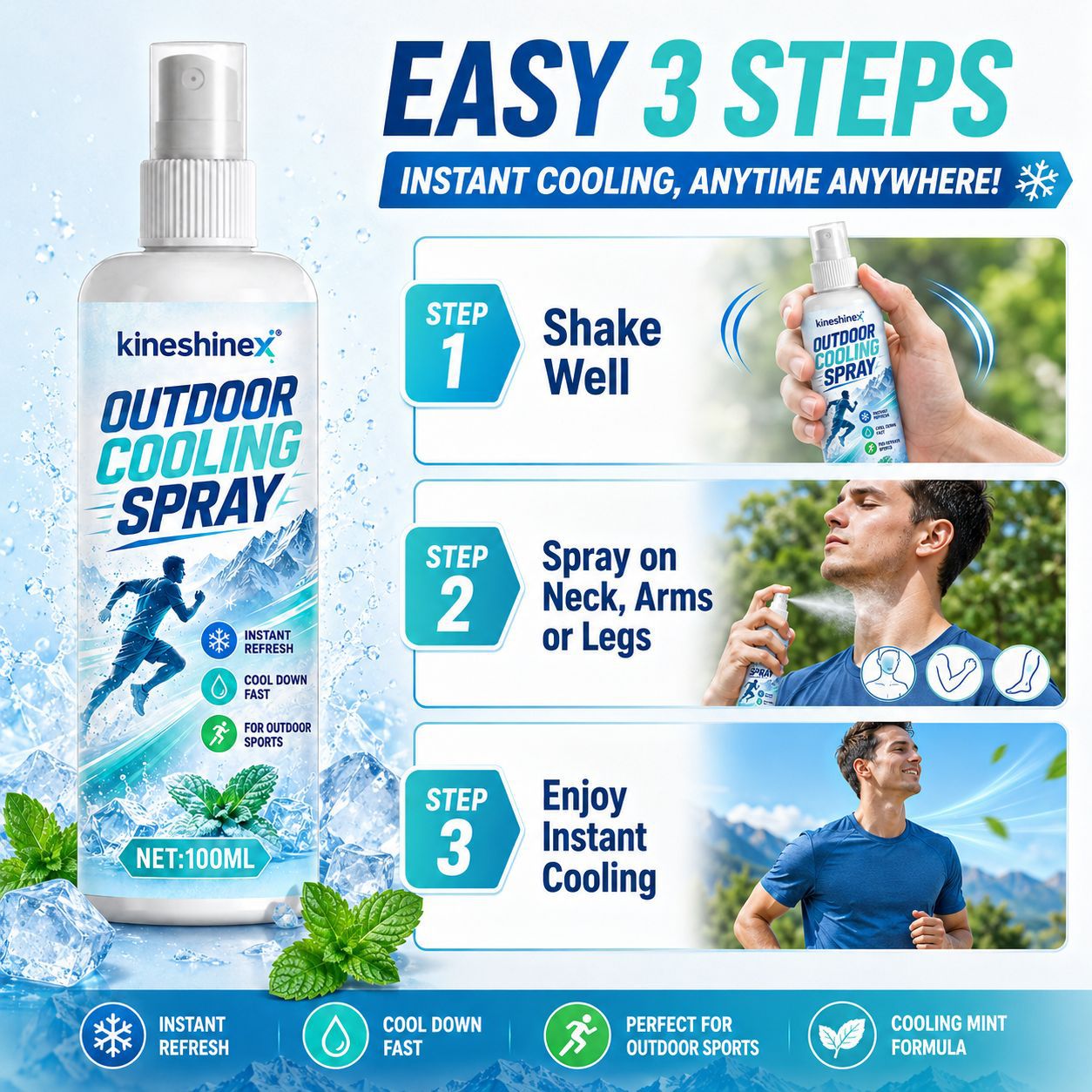 Outdoor Cooling Spray 100ml–In - Misting Bottle Fine review and price